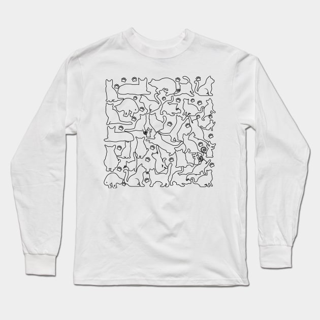 cat lover gifts for women Long Sleeve T-Shirt by Creation Cartoon